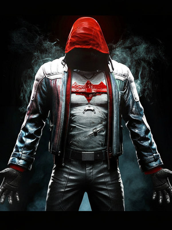 Batman Arkham Knight Hooded Leather Jacket