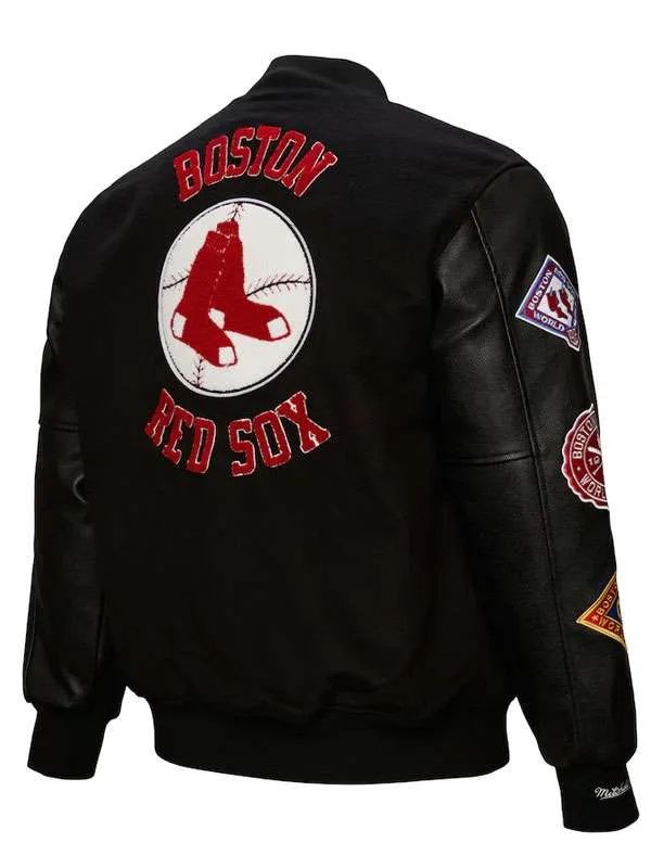 Boston Red Sox Baseball Black Varsity Jacket