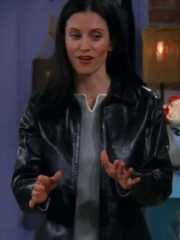 Courteney Cox Friends Black Leather Jacket