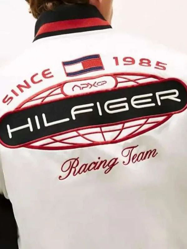 F1 The Movie Damson Idris White Racing Varsity Jacket