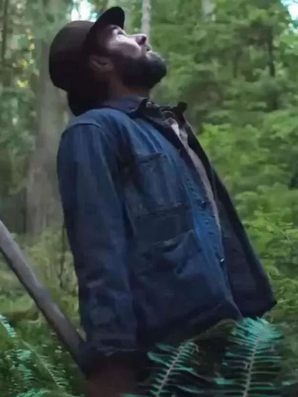 Joel Edgerton Train Dreams Blue Cotton Jacket