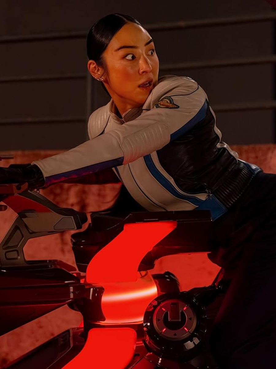Tron Ares Greta Lee Crop Leather Cosplay Jacket