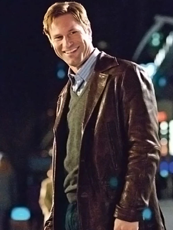 Aaron Eckhart Love Happens Leather Trench Coat