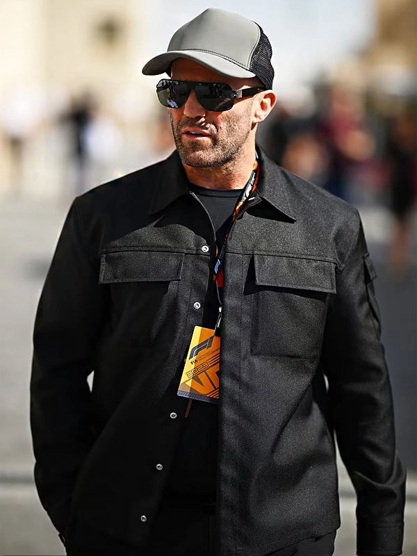 Abu Dhabi Grand Prix F1 Jason Statham Black Jacket