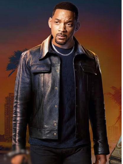 Bad Boys Ride or Die 4 Will Smith Brown Leather Jacket