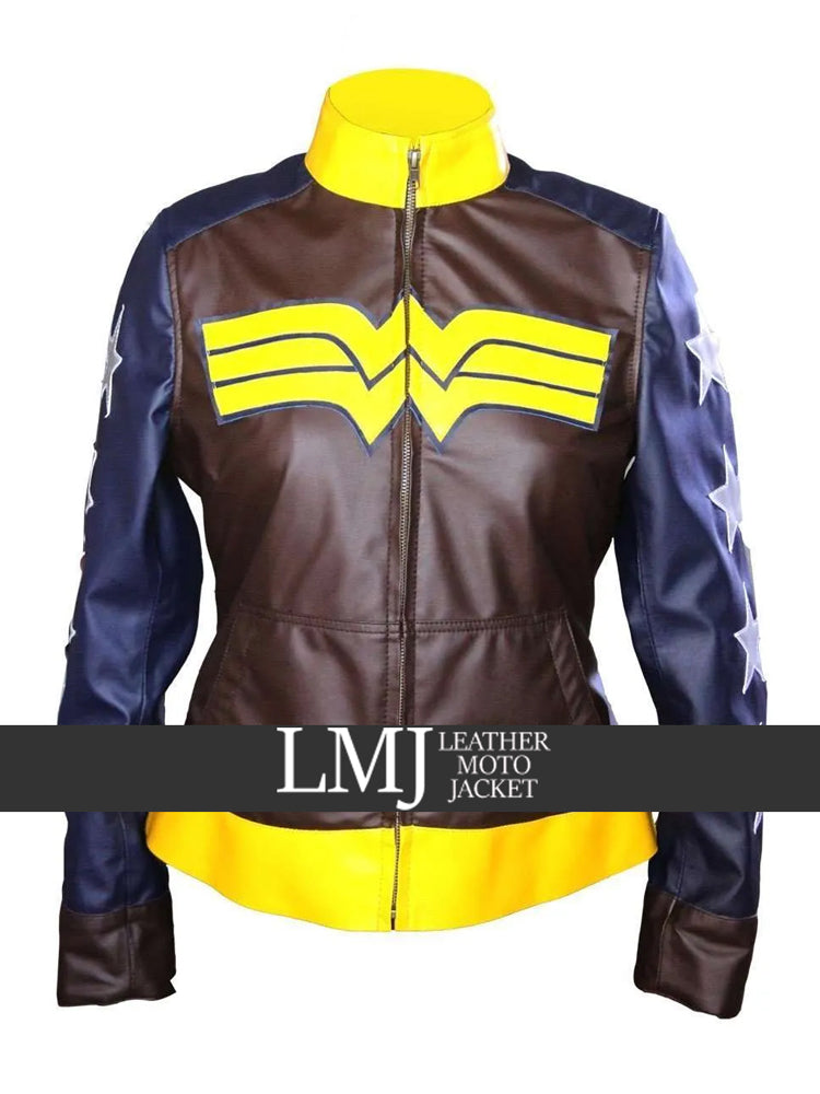 Batman v Superman Dawn of Justice Wonder Woman Leather Jacket