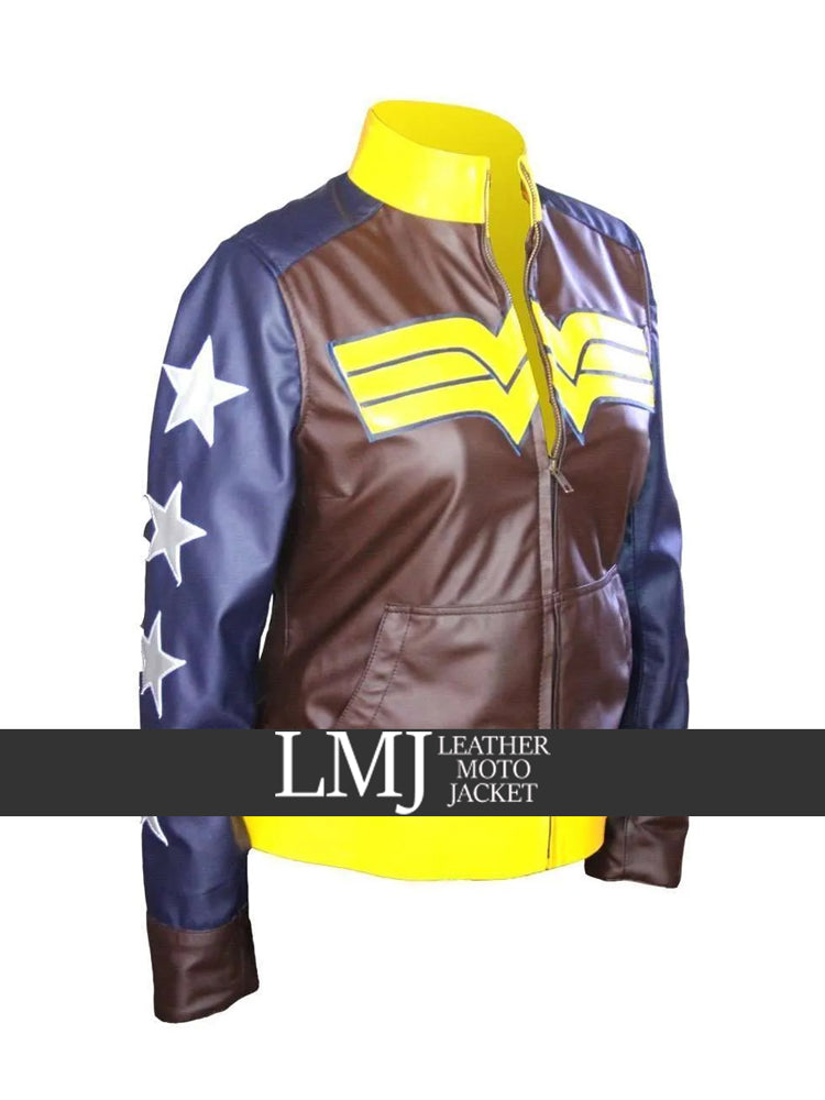 Batman v Superman Dawn of Justice Wonder Woman Leather Jacket