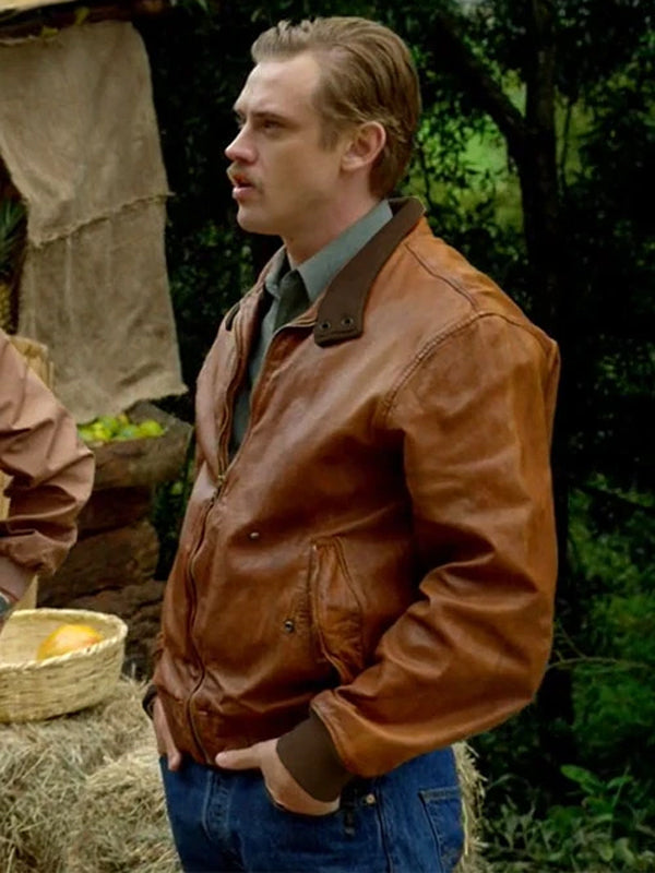 Boyd Holbrook Narcos Season 1 Brown Leather Jacket