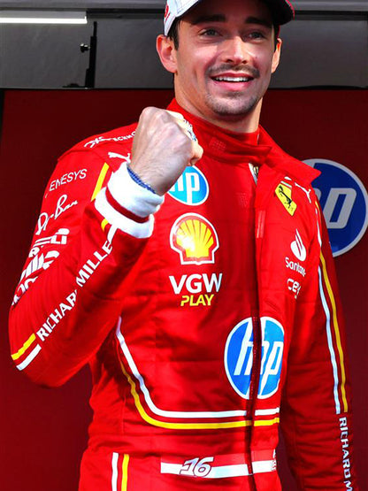 Charles Leclerc Ferrari Monaco GP Red Jacket