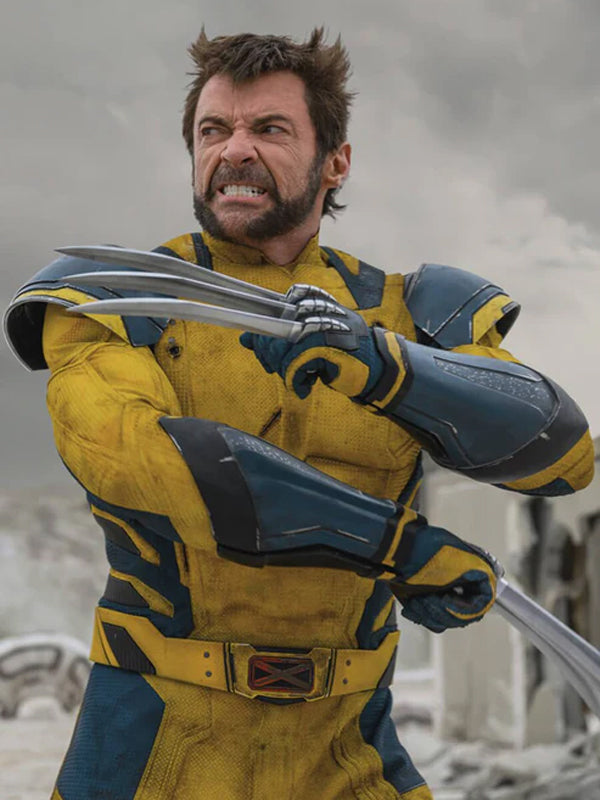 Deadpool & Wolverine Hugh Jackman Yellow Leather Jacket
