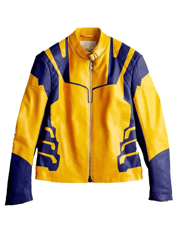 Deadpool & Wolverine Hugh Jackman Yellow Leather Jacket