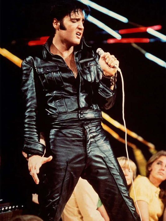 Elvis Presley Black Leather Jacket