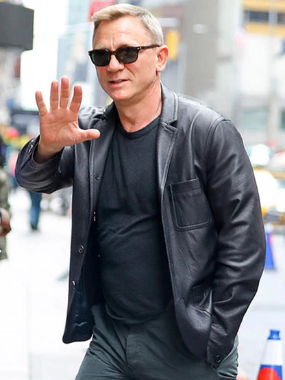 James Bond Daniel Craig Leather Blazer