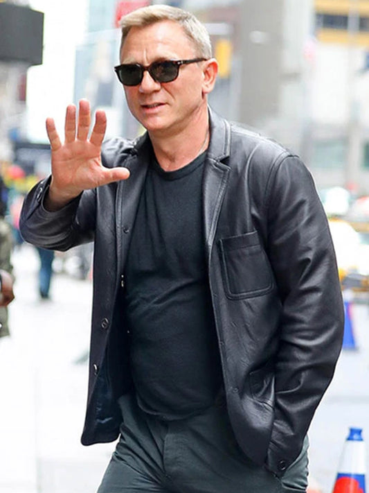 James Bond Daniel Craig Leather Blazer