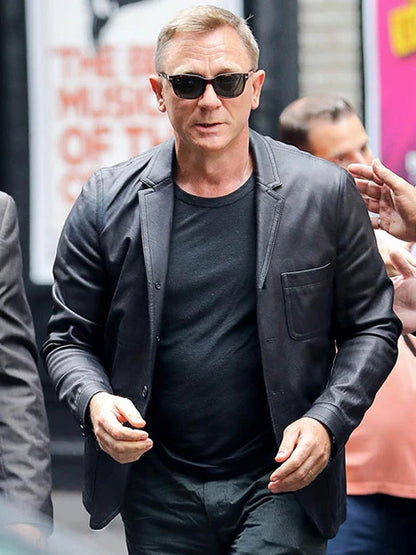 James Bond Daniel Craig Leather Blazer