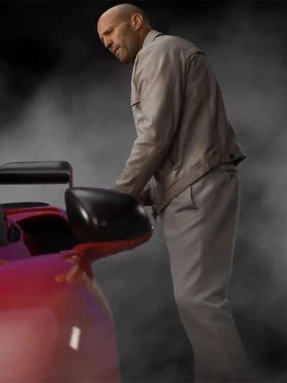 Jason Statham Fast X Beige Leather Jacket