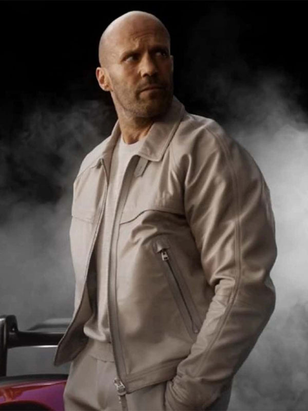 Jason Statham Fast X Beige Leather Jacket