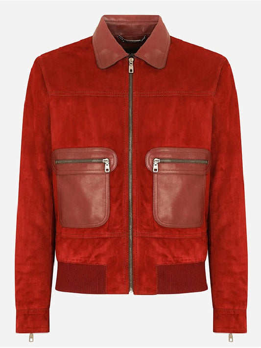 Joe Burrow Maroon Suede Leather Jacket
