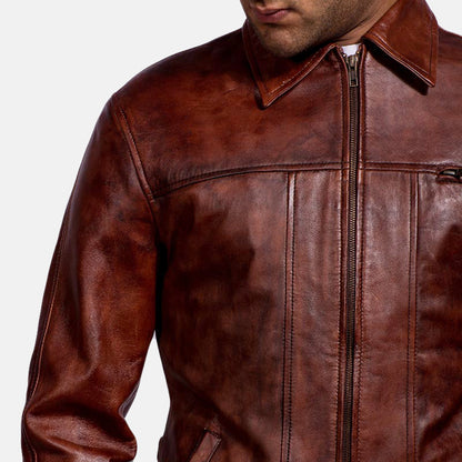 Men's Inferno Brown Leather Jacket