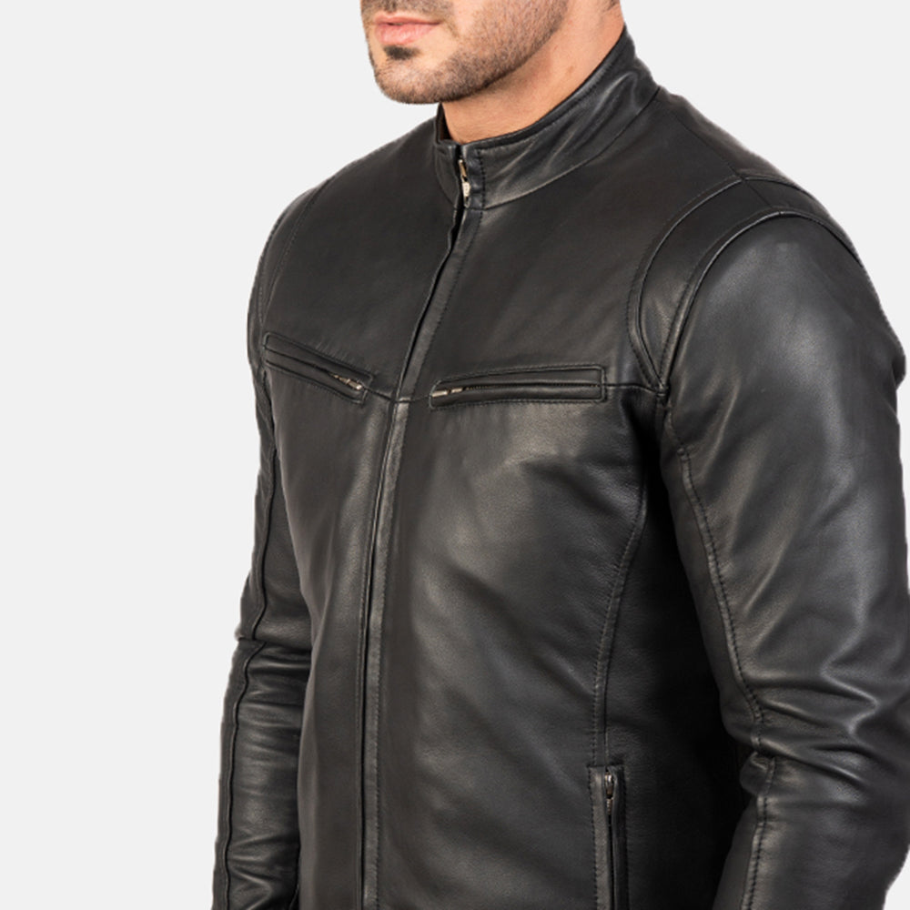 Men’s Ionic Black Leather Jacket