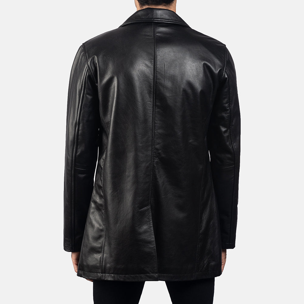 Men's Urban Slate Black Leather Coat