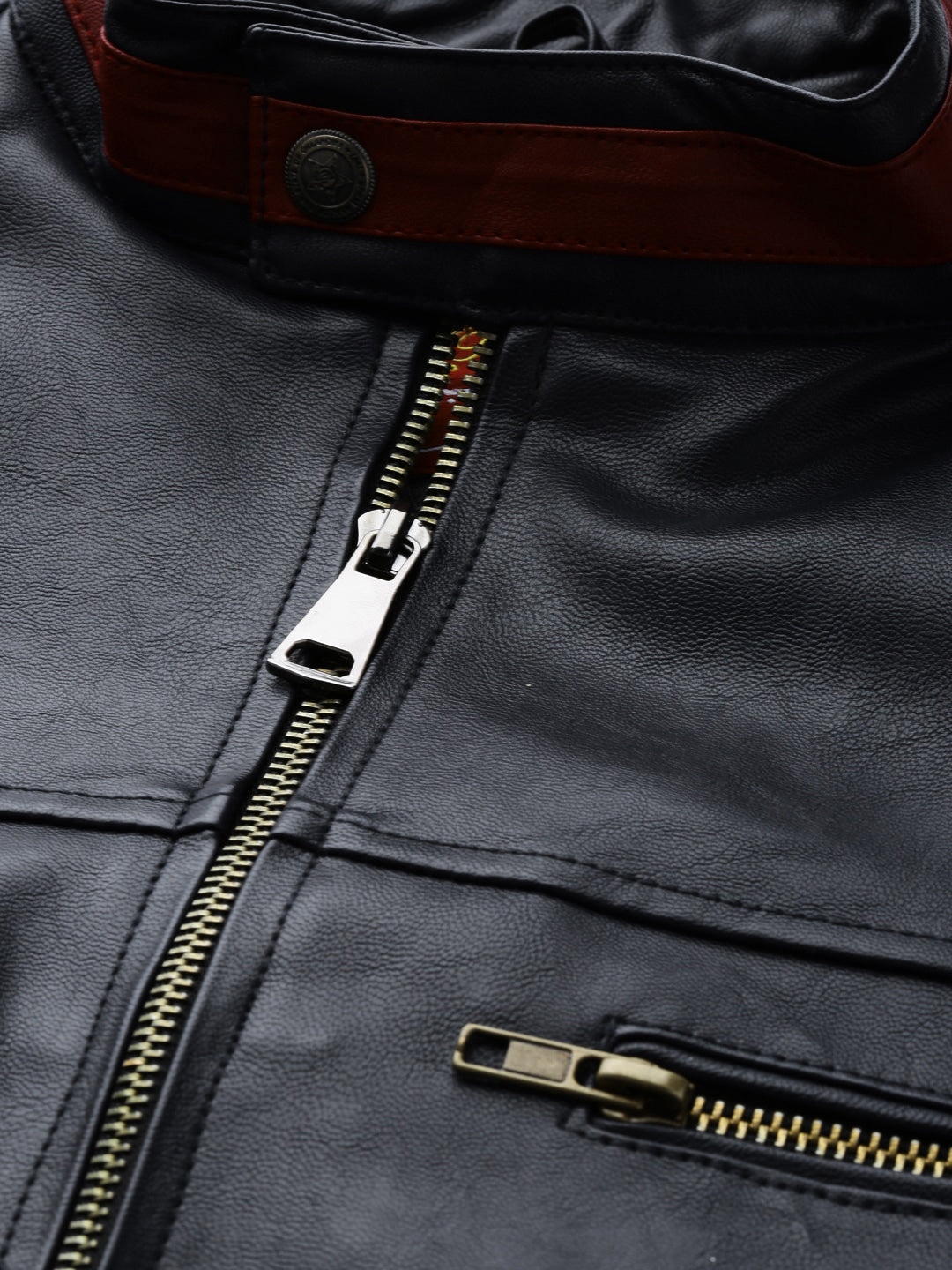 Mens's Retro Black Biker Leather Jacket