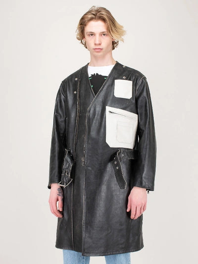 Michael B Jordan Black Leather Long Coat