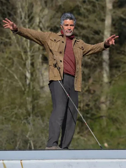 Mission Impossible 7 Esai Morales Brown Suede Jacket