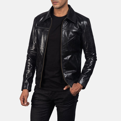 Men's Mystical Black Leather Jacket