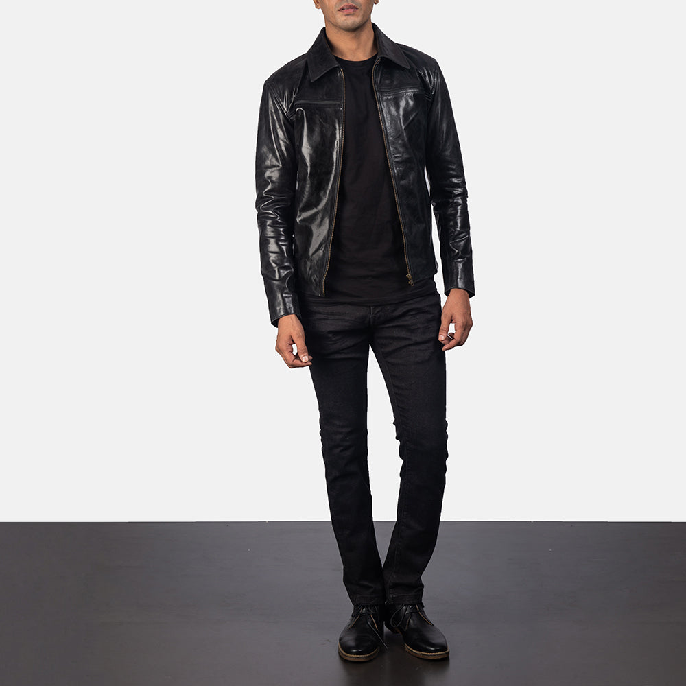 Men's Mystical Black Leather Jacket