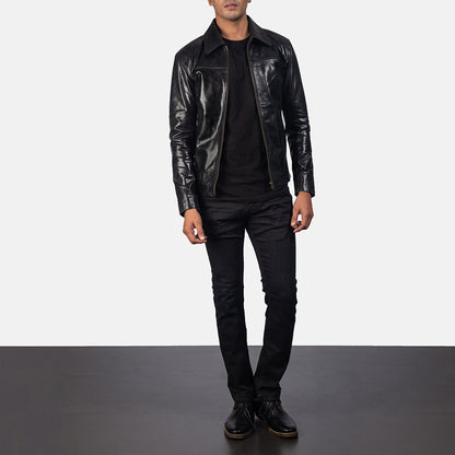 Men's Mystical Black Leather Jacket