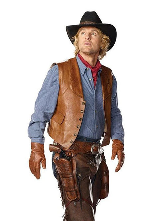 Night At the Museum Owen Wilson Brown Leather Vest