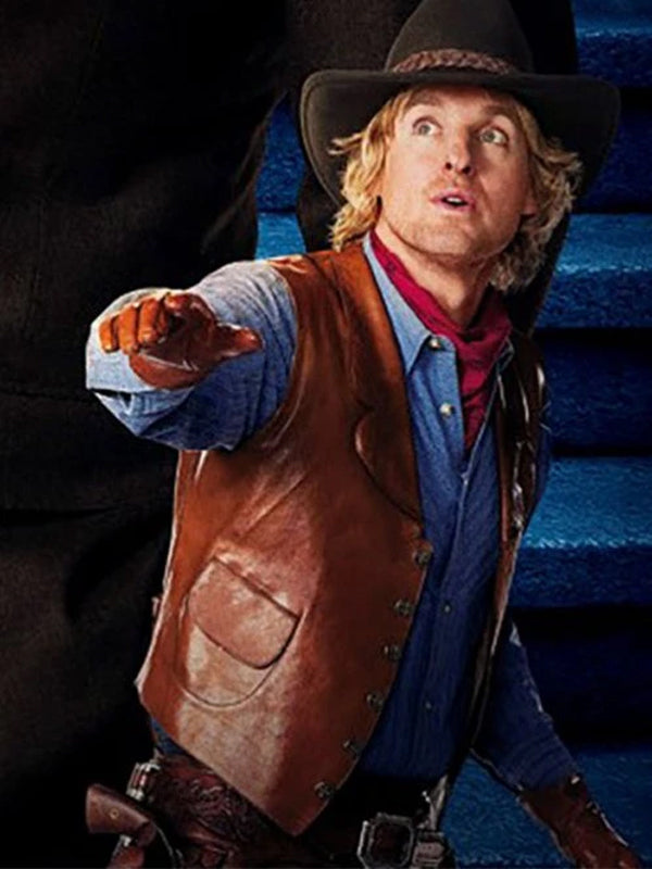 Night At the Museum Owen Wilson Brown Leather Vest