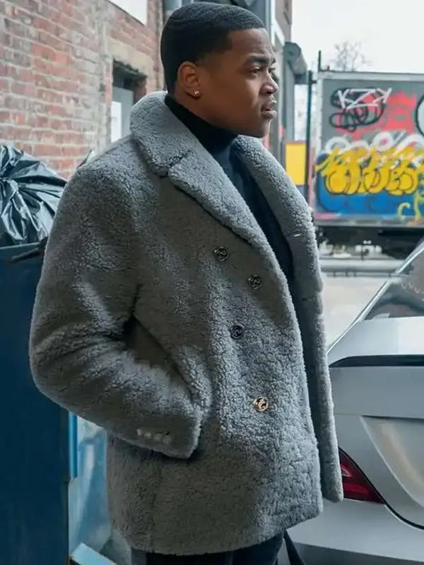 Power Book II Ghost S3 Tariq St. Patrick Shearling Coat