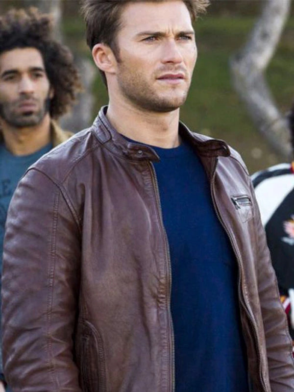 Scott Eastwood Overdrive Brown Leather Jacket