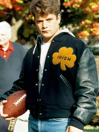 Sean Astin Rudy Notre Dame Irish Varsity Letterman Jacket