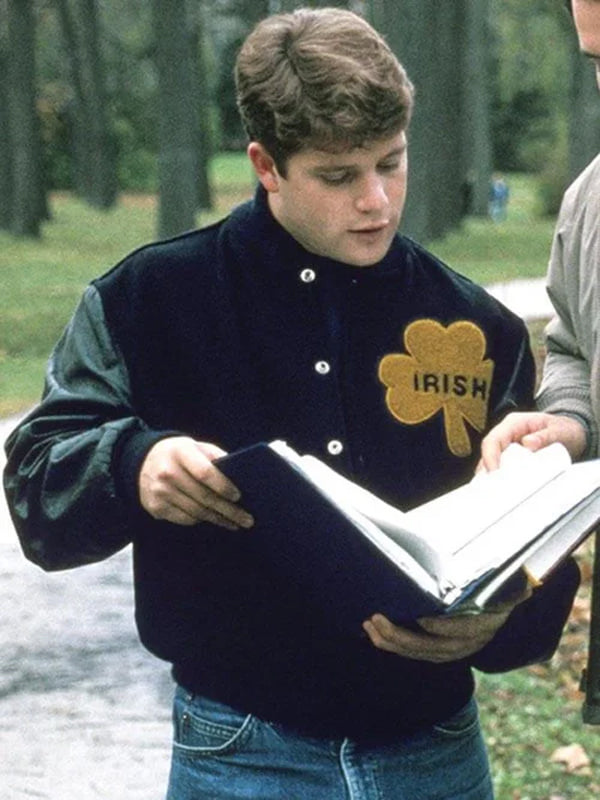 Sean Astin Rudy Notre Dame Irish Varsity Letterman Jacket