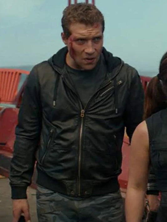 Terminator Genisys Jai Courtney Bomber Leather Jacket