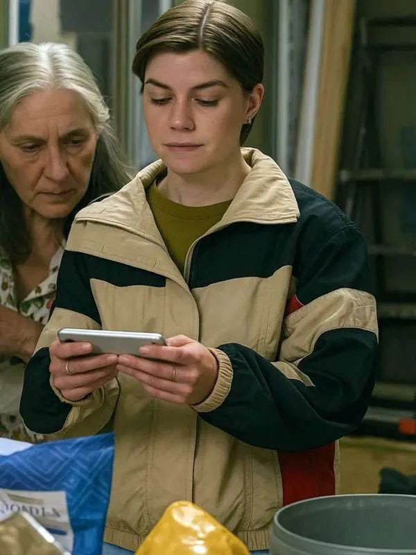 Aimee-Ffion Slow Horses S05 Beige and Black Jacket