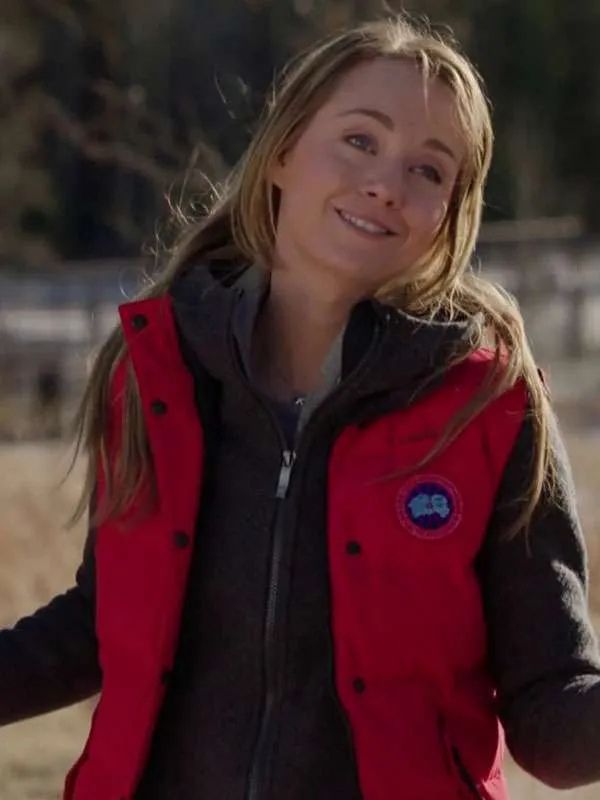 Amber Marshall Heartland S14 Red Puffer Vest