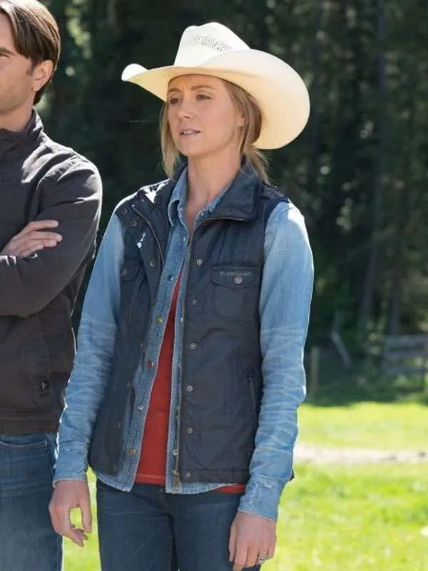 Amy Fleming Heartland S10 Blue Cotton Vest