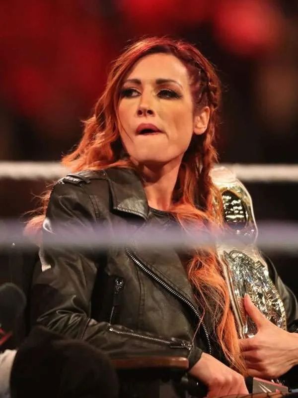 Becky Lynch Black Biker Leather Jacket