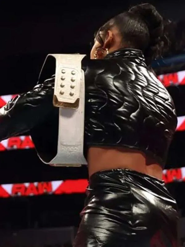 Bianca Belair WWE Wrestle Mania 39 Leather Jacket