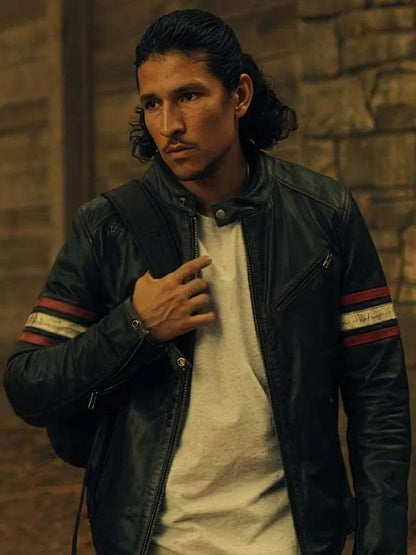 Black Mirror Danny Ramirez Black Leather Jacket