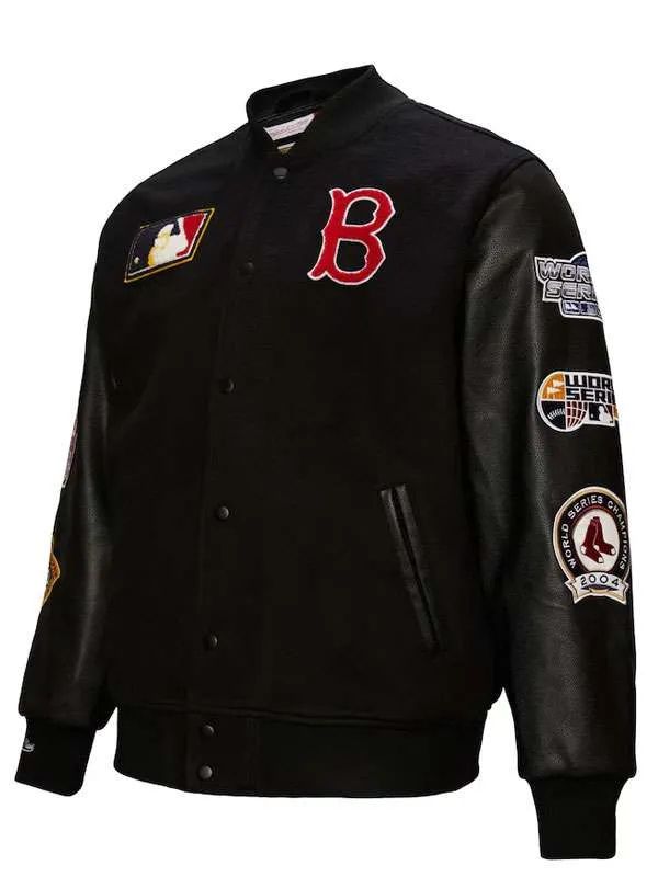 Boston Red Sox Baseball Black Varsity Jacket