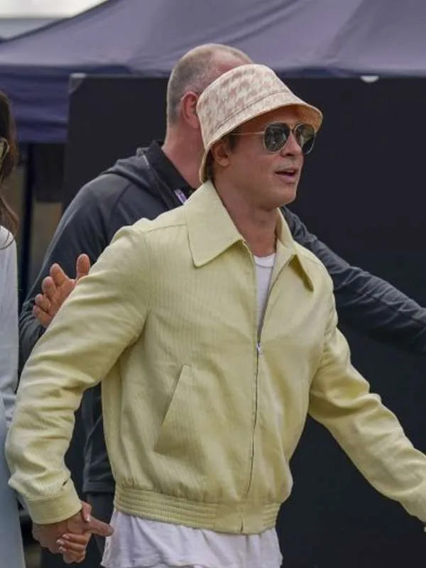 Brad Pitt F1 2025 Grand Prix Yellow Jacket