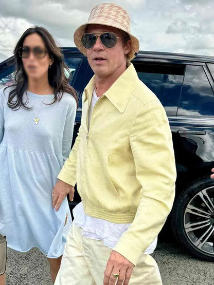 Brad Pitt F1 2025 Grand Prix Yellow Jacket
