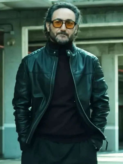 Carlos Santos Billionaires’ Bunker Black Leather Jacket