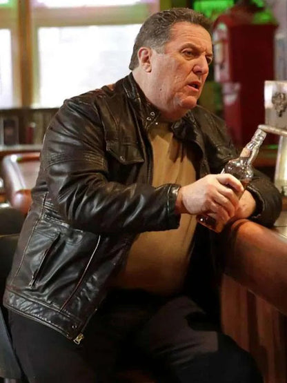 Chicago Fire Arthur Mike Starr Black Leather Jacket