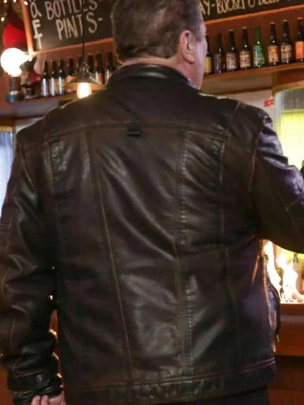 Chicago Fire Arthur Mike Starr Black Leather Jacket